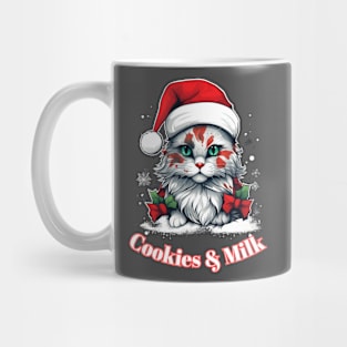 Cookies & Milk - Christmas Cat - Winter Holiday Mug